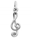 Hit the right note. Rembrandt's chic charm features a polished treble clef crafted from sterling silver. Charm can easily be added to your favorite necklace or charm bracelet. Approximate drop: 3/4 inch.