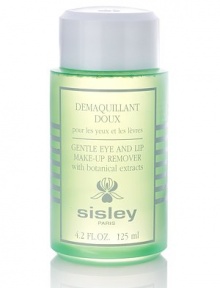 A gentle makeup remover dissolves eye and lip makeup quickly and completely while protecting the fragile, delicate skin of the eyelids and lips. Suitable for sensitive eyes, contact lens wearers and those with delicate skin. Naturally scented with Orange Blossom. Contains wild daisy, cornflower and gardenia. Tests supervised by ophthalmologists and dermatologists. 4.2 oz. A gentle makeup remover dissolves eye and lip makeup quickly and completely while protecting the fragile, delicate skin of the eyelids and lips. Suitable for sensitive eyes, contact lens wearers and those with delicate skin. Naturally scented with Orange Blossom. Contains wild daisy, cornflower and gardenia. Tests supervised by ophthalmologists and dermatologists. 4.2 oz.