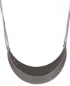 Modern and magnificent! Kenneth Cole New York's half moon statement necklace will have an eye-catching effect whenever you wear it. Crafted in hematite tone and silver tone mixed metal, it's embellished with dazzling pave crystal accents. Approximate length: 17 inches + 3-inch extender.