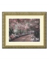 Memory lane. Salmon pink azaleas, cherry blossoms and dappled sunlight beckon in this oh-so-lovely print by Diane Romanello that recalls the first blush of spring. Framed in beautiful antique silver wood, the print lends natural beauty to any wall space.