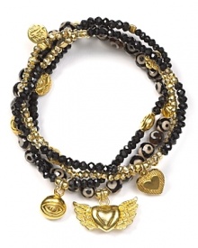 Flash your haute hippie credentials and slip on Good Charma's beaded bracelet. The shining style is at its bohemian best with flowing silhouettes and a groovy attitude. Flash your haute hippie credentials and slip on Good Charma's beaded bracelet. The shining style is at its bohemian best with flowing silhouettes and a groovy attitude.