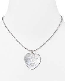 Evoke a sentimental mood with Good Charma's heart pedant. Clasp on the coquettish style and express affection for your cool crush (and jewelry shopping). Evoke a sentimental mood with Good Charma's heart pedant. Clasp on the coquettish style and express affection for your cool crush (and jewelry shopping).