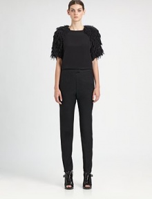 A hint of stretch and impeccable tailoring make for an ultra-sleek look.Self waistbandFront zipBias seamsInseam, about 31Cotton/polyamide/elastaneDry cleanMade in USA of Italian fabricModel shown is 5'11 (180cm) wearing US size 4. A hint of stretch and impeccable tailoring make for an ultra-sleek look.Self waistbandFront zipBias seamsInseam, about 31Cotton/polyamide/elastaneDry cleanMade in USA of Italian fabricModel shown is 5'11 (180cm) wearing US size 4.