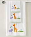 It's a zoo in here! A group of playful friends come together in this Zoo Friends bath towel, featuring friendly animals in fun and vibrant colors that your kids will adore.