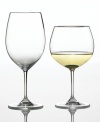 Bottle of red, bottle of white. Designed for Bordeaux and Chardonnay wines, these Riedel Vinum wine glasses feature a precisely shaped bowl and finish to optimize flavor and aroma. Suitable for any table and occasion, in machine-blown crystal.