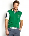 This polo shirt from Nautica is a sea-worthy addition to your spring attire.