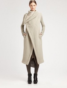 A textural zig-zag pattern and an asymmetrical collar lend an edge to this chic, modern design.Stand collarAsymmetrical drapeConcealed snap closuresSide slash pocketsFully linedAbout 47 from shoulder to hem30% rayon/30% nylon/20% wool/20% angoraDry cleanMade in Italy of imported fabricModel shown is 5'10 (177cm) wearing US size 4. A textural zig-zag pattern and an asymmetrical collar lend an edge to this chic, modern design.Stand collarAsymmetrical drapeConcealed snap closuresSide slash pocketsFully linedAbout 47 from shoulder to hem30% rayon/30% nylon/20% wool/20% angoraDry cleanMade in Italy of imported fabricModel shown is 5'10 (177cm) wearing US size 4.