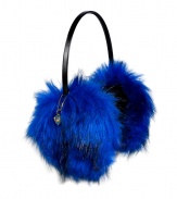 Stay stylish and warm with Juicy Coutures shocking lapis faux fur earmuffs, outfitted with hidden headphones for a cool way to listen to tunes on the go - Black headband, faux fur earmuffs with hidden headphones, crystal embellished charm attached, connector cable included - Wear with a sporty down parka and statement winter boots