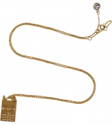 Equal parts edgy and cute, Marc by Marc Jacobs kitty necklace is a fun way to wear the brands iconic attitude - Crystal embellished kitty dog tag, lobster claw closure, adjustable length, crystal charm - Pair with Downtown cool separates and statement accessories