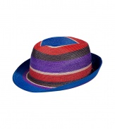 Add stylish summery flair with this striped hat from Etro thats great for pool parties and super chic sun protection - All-over stripe print, classic fedora style, soft to the touch - Style with a maxi-length sundress and platform sandals