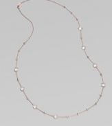 From the Rock Candy Collection. Circles of faceted clear quartz shimmer on an 18k gold and sterling silver chain finished in 18k rose goldplating.Clear quartz 18k gold and sterling silver with 18k rose goldplating Length, about 37 Lobster clasp Imported