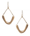 Accentuate your good looks with sultry style. Kenneth Cole New York earrings feature a chic chandelier-style drop earring with chain decor. Crafted in gold tone mixed metal. Approximate drop: 2-1/4 inches.