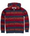 Not only is this salt and pepper striped hoodie from Quicksilver stylish, but its water repellent finish is so smart.