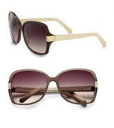This luxurious resin frame is accented with exotic snakeskin wrapped temples. Available in mocha-cream skin with smoke gradient lens. Snakeskin temples100% UV protectionImported