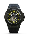 AWI International Aero Drive Round Black PVD Watch, 46mm