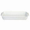 Traditional basket weave pattern made from white French Limoges porcelain.