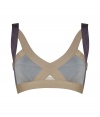 Spearheading the innerwear-as-outerwear trend, VPLs easy to layer pieces offer a fashion-forward alternative to lingerie - Two-tone multi-strap front with soft full-cups, adjustable wide straps, elasticized band - Pair with matching panties for stylish lounging or under a low-cut sleeveless top
