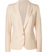 Perfect for chic days at the office, Rachel Zoes twill blazer is equally flattering and sharp - Notched collar, long sleeves, buttoned cuffs, single button closure, flap pockets, back vent - Tailored fit - Team with button-downs and slim fit trousers, or with a feminine silk tee and pencil skirt