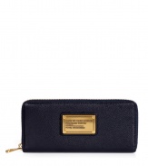 Stash away your most precious essentials in Marc by Marc Jacobs slim leather zip-around wallet, complete with an eye-catching logo plaque for a chic, covetable finish - Two inside sections with a zippered sectional coin pocket - Perfect for finishing sophisticated daytime looks