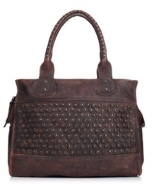 Always wanted to be with the band? Now you can look the part with this rocker-chic inspired design from Frye. Soft vintage leather is outfitted with edgy stud accents, while the generous interior stows everything from guitar picks to gym gear. Always wanted to be with the band? Now you can look the part with this rocker-chic inspired design from Frye. Soft vintage leather is outfitted with edgy stud accents, while the generous interior stows everything from guitar picks to gym gear.