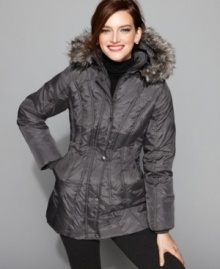 Beat the winter chill in this puffer from London Fog. Contour seams create a flattering look so your shape don't get lost under all the bulk! (Clearance) Beat the winter chill in this puffer from London Fog. Contour seams create a flattering look so your shape don't get lost under all the bulk! (Clearance)