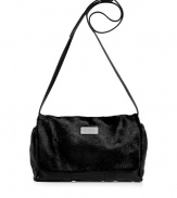 Detailed with a removable shoulder strap for day to evening practicality, See by Chlo?s haircalf and leather clutch is a chic choice for cool city looks - Haircalf flap with magnetic snap, seamed grainy black leather, top zip, 2 inside front slit pockets - Wear with everything from jeans and pullovers to cocktail dresses and heels