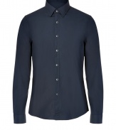Your casual look just got an urbane-cool kick with this slim fit button down from Michael Kors - Spread collar, long sleeves, front button placket, slim fit - Pair with slim jeans, chinos, or corduroys