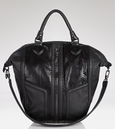 Daytime style gets a downtown edge with this python-embossed tote from Sam Edelman. In an on-trend texture, it will bring a fashion-forward finish to your look.