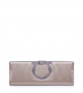 Classic and super-stylish, this logo-laden clutch from Salvatore Ferragamo is perfect for cocktails or a party-ready look - Classic rectangular shape, vintage-inspired frame, logo-detailed closure - Style with a flirty cocktail dress and peep-toe pumps