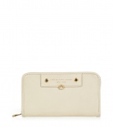 Add luxe style to the everyday with this leather zip wallet from Marc by Marc Jacobs - Classic rectangular shape, front logo with gold-tone hardware, zip around closure, internal zip pockets and space for credit cards - Perfect for daily use or as a thoughtful gift