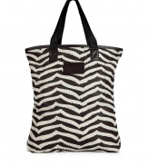 Run errands in style with this chic printed shopper bag from Marc by Marc Jacobs - Classic tote style, top carrying handles, front logo detail, front pocket, all-over zigzag stripe print - Perfect for shopping, work, travel, or the gym