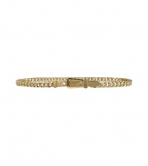 Finish your look on a contemporary note with Emilio Puccis gold-toned chain belt, styled with an exquisitely delicate structured metal buckle for that luxe Italian feel - Flexible chain-link - Pair with bright print dresses and a bust of colorful accessories