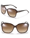 Oversized sunglasses with twisted detail at temples, a stylish pair that look great at any angle.