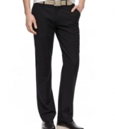 Get pinned. These striped pants from Kenneth Cole Reaction refine your work look with cool lines.