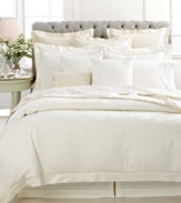 Simply elegant! These Lauren Ralph Lauren White Hall pillowcases are crafted in luxurious 300-thread count cotton/sateen. Sophisticated embroidery completes the opulent presentation.