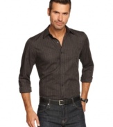 Stripes and paisley make the perfect pair for a slim-fit, modern spin on a classic design from Tasso Elba.