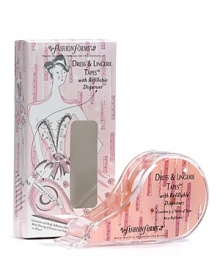 Fashion Forms tape dispenser. Get in on Hollywood red carpet secrets. Double sided transparent non - toxic easy to apply, easy to remove tape. Hypo-allergenic. Hold the most daring of dresses and tops in place. Fashion Forms tape dispenser. Get in on Hollywood red carpet secrets. Double sided transparent non - toxic easy to apply, easy to remove tape. Hypo-allergenic. Hold the most daring of dresses and tops in place.