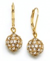 Capture the glamor of a disco ball with these shimmering drop earrings from Lauren by Ralph Lauren. In goldtone mixed metal with crystal stone accents. Drop measures approximately 1/2 inch.