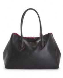 Shop 'till you drop (and do it in style) with this gorgeous shopper from Furla. Lovely scalloped edges and glam goldtone hardware add the perfect touches to this lady-like design. Shop 'till you drop (and do it in style) with this gorgeous shopper from Furla. Lovely scalloped edges and glam goldtone hardware add the perfect touches to this lady-like design.