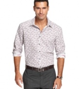 An allover print on this Tasso Elba shirt elevates any 9-to-5 look.
