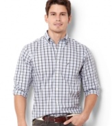 Want to make a statement? This plaid shirt from Nautica will guarantee you get checked out at your next meeting.