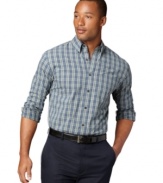 Check off a go-to button-up basic off your list of wants with this versatile shirt from Van Heusen.