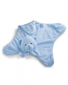 Gund soft and plush teddy blanket features a full satin underside. The cutest bearskin in a comfy and cozy plush fabric. With ascending bear's head on one side. It will surely be his favorite blanket. Gund soft and plush teddy blanket features a full satin underside. The cutest bearskin in a comfy and cozy plush fabric. With ascending bear's head on one side. It will surely be his favorite blanket.