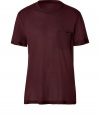 Classic beet short sleeve crew neck pocket tee - This versatile crew neck t-shirt is a must-have - Sleek, slim fit and front pocket detail - Wear with jeans, a blazer, and boots for everyday - Try with cargo pants and trainers