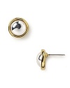 Add chic shine to your look with these two-tone button stud earrings from Lauren by Ralph Lauren.