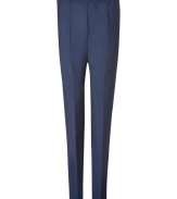 Bring some stylish pizzazz to your workweek look with these sophisticated pants from Hugo - Slim fit, front creases, off-seam pockets, back welt pockets with button - Pair with a sleek button down, matching blazer, and dress shoes for an office-to-evening ensemble
