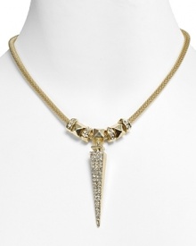 Go rocker chic with this pave dagger pendant necklace from Belle Noel.