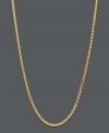 A simple chain adds an extra special touch to any ensemble. Necklace features a diamond cut wheat chain set in 14k gold. Approximate length: 20 inches.