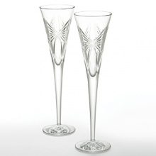 These special flutes say this pair belongs together. Representing the traditional gift giving of anniversaries, these beautiful flutes are adorned with celebratory bows. Your Waterford Crystal anniversary flutes celebrates both your past and your future, toasting to years shared together. Set of 2; 5 oz. These special flutes say this pair belongs together. Representing the traditional gift giving of anniversaries, these beautiful flutes are adorned with celebratory bows. Your Waterford Crystal anniversary flutes celebrates both your past and your future, toasting to years shared together. Set of 2; 5 oz.
