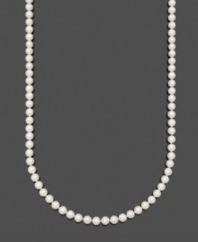 Sharpen your image with a fresh strand of pearls. Belle de Mer necklace features AA Akoya cultured pearls (7-7-1/2 mm) set in 14k gold. Approximate length: 22 inches. Sharpen your image with a fresh strand of pearls. Belle de Mer necklace features AA Akoya cultured pearls (7-7-1/2 mm) set in 14k gold. Approximate length: 22 inches.